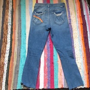 mother denim rainbow pocket